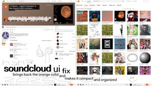 Screenshot of soundcloud.com ui fix (work in progress)