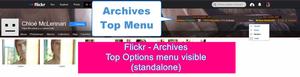 Screenshot of Flickr Archives Options visible (standalone)  v.1