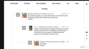Screenshot of eclecticlight.co readable comments
