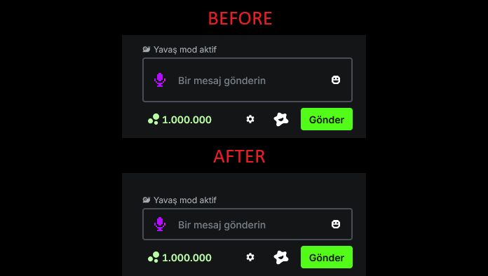 Screenshot of kick blerp chat fix