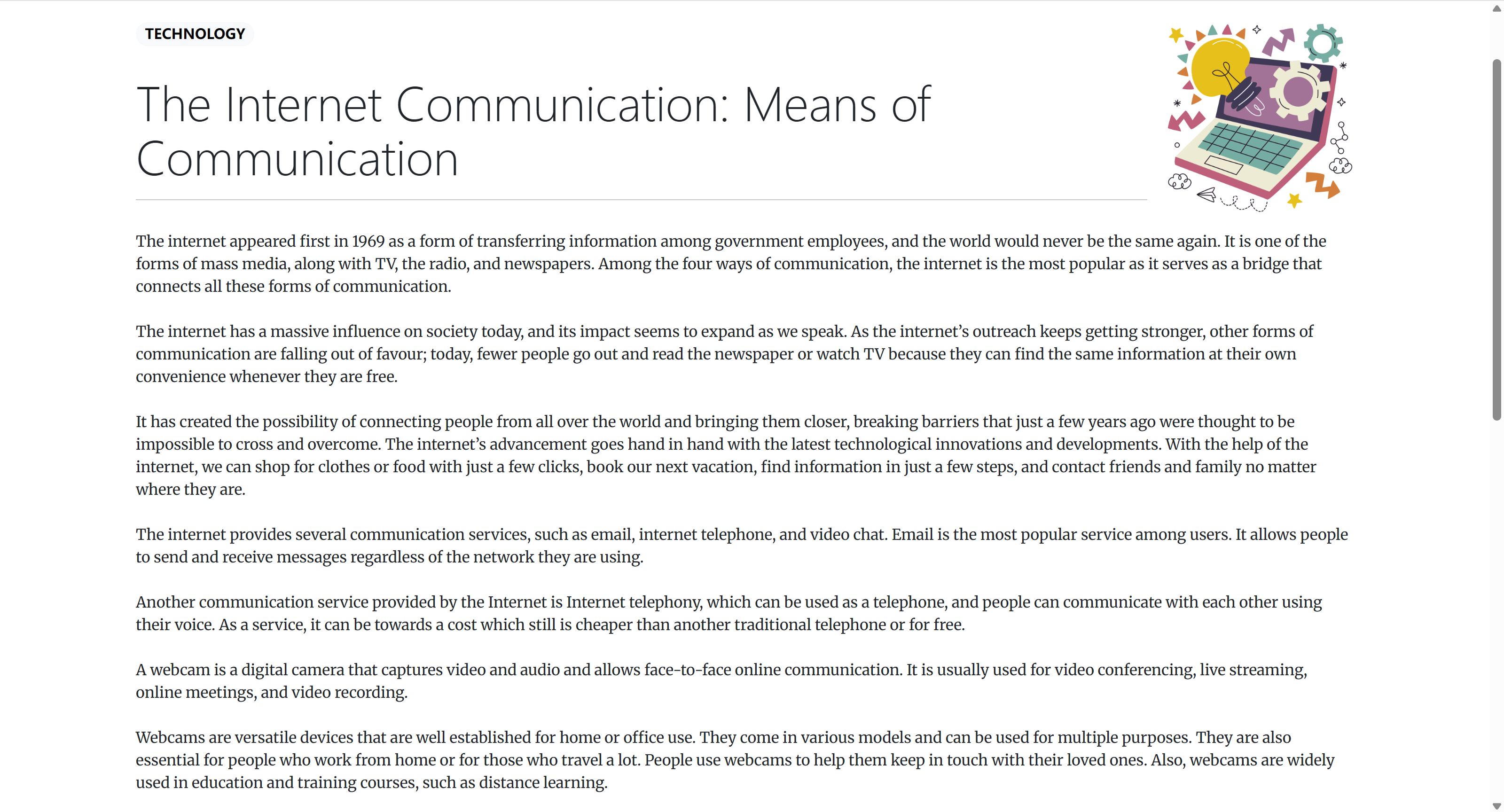 Screenshot of Kibi Text Optimizer