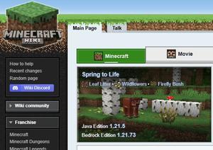 Screenshot of Minecraft Wiki Classic