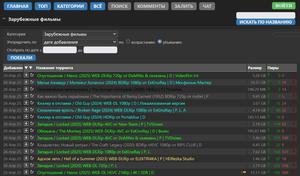 Screenshot of rutor.info v250426 BEST Dark Theme (with hacks)