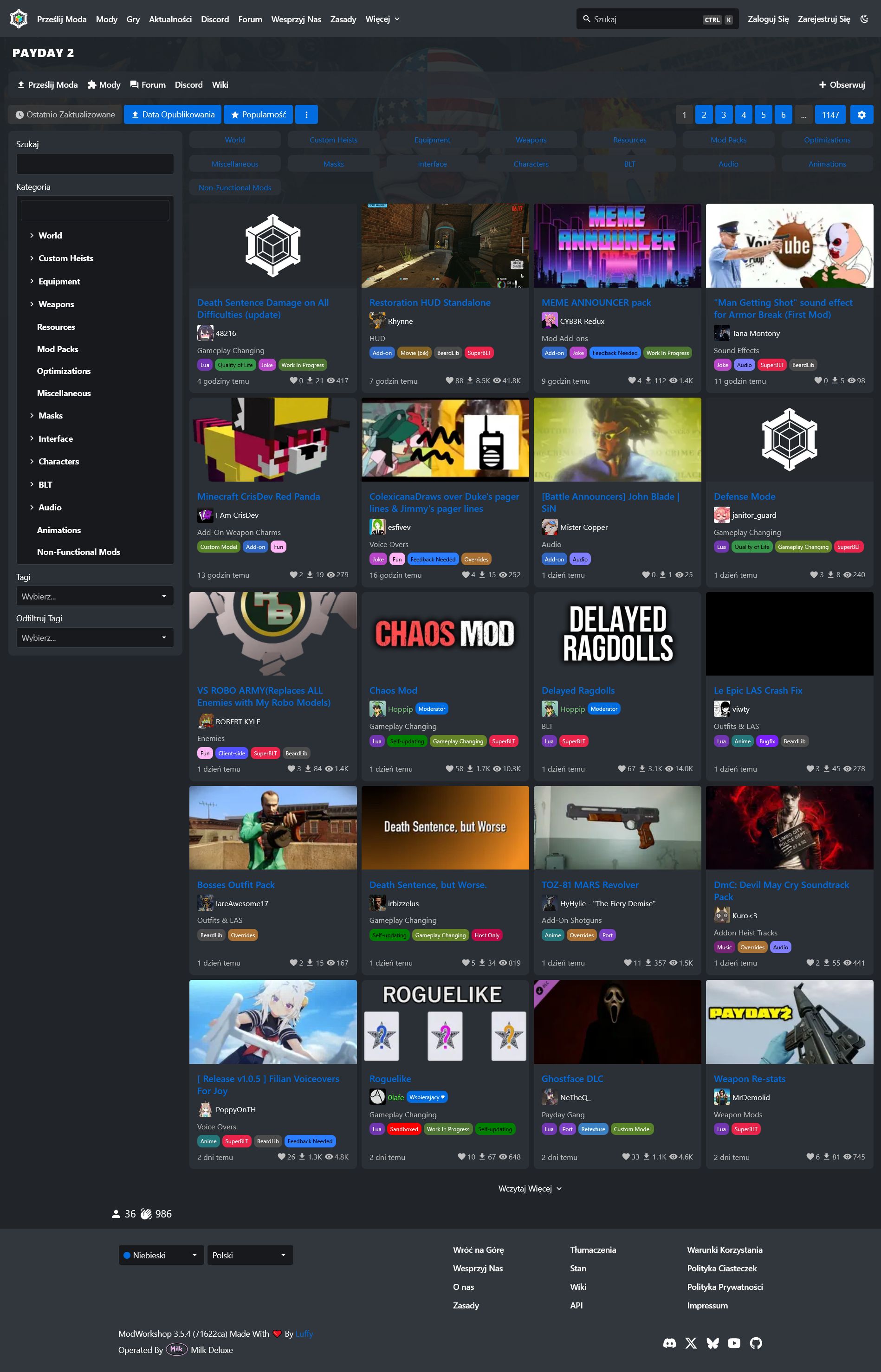 Screenshot of Wide Modworkshop