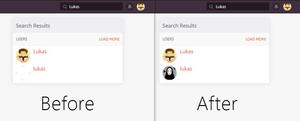 Screenshot of Kitsu Search Results Avatar Fix