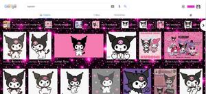 Screenshot of 🖤🎀Black background with pink glitter for google!🎀🖤