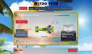 Screenshot of NitroType Summer Theme