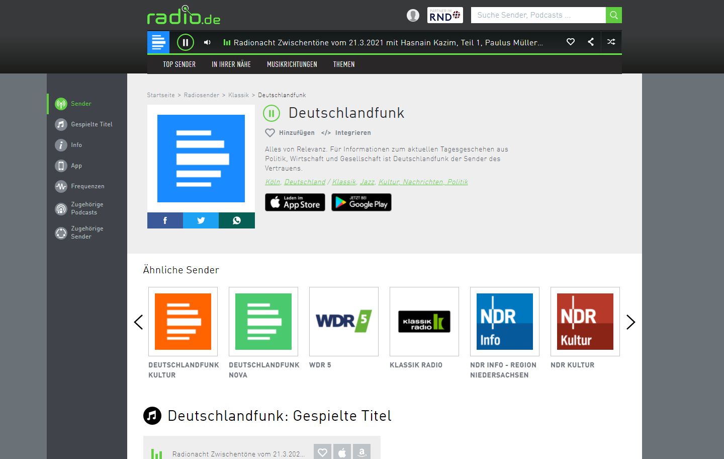 Screenshot of Radio.de - Ad-Free