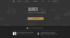 Screenshot of qubes-os.org dark