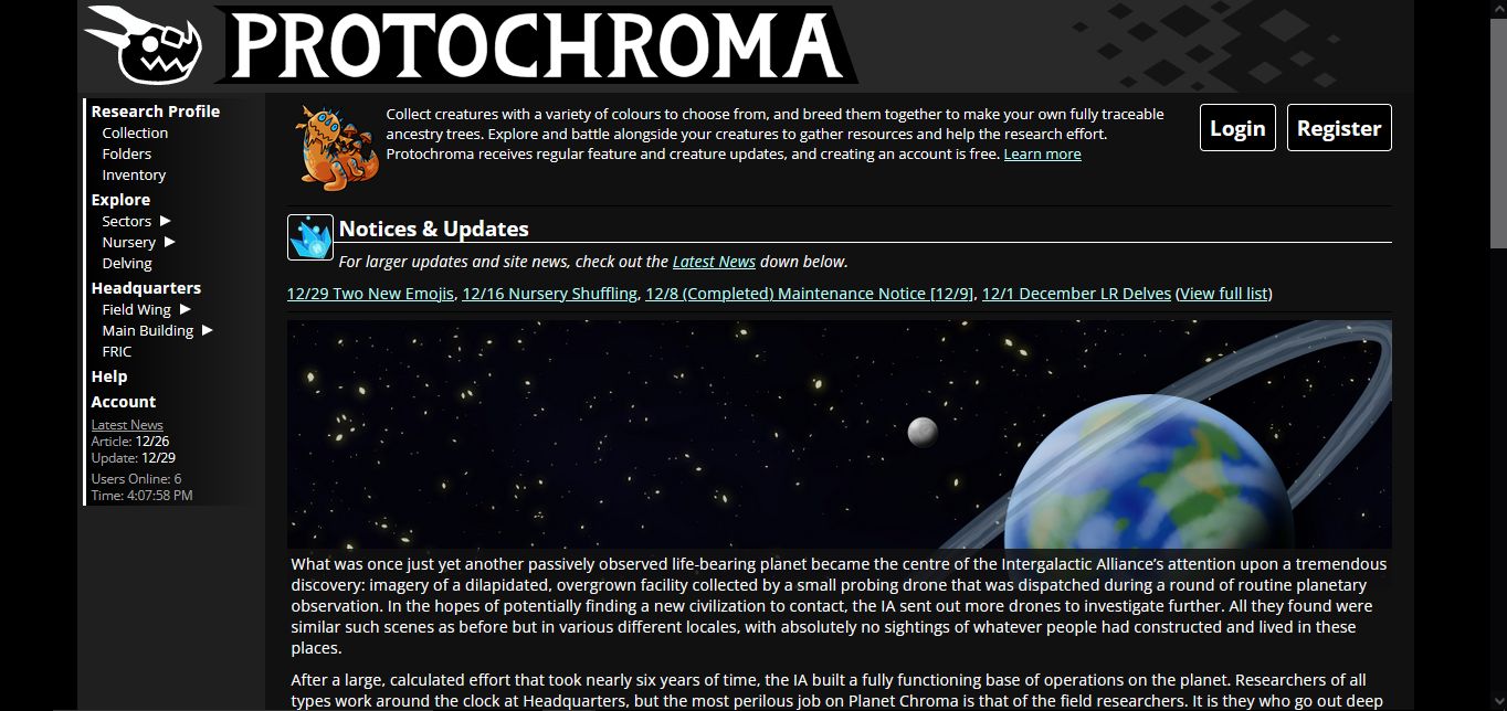 Screenshot of Protochroma Extra Dark