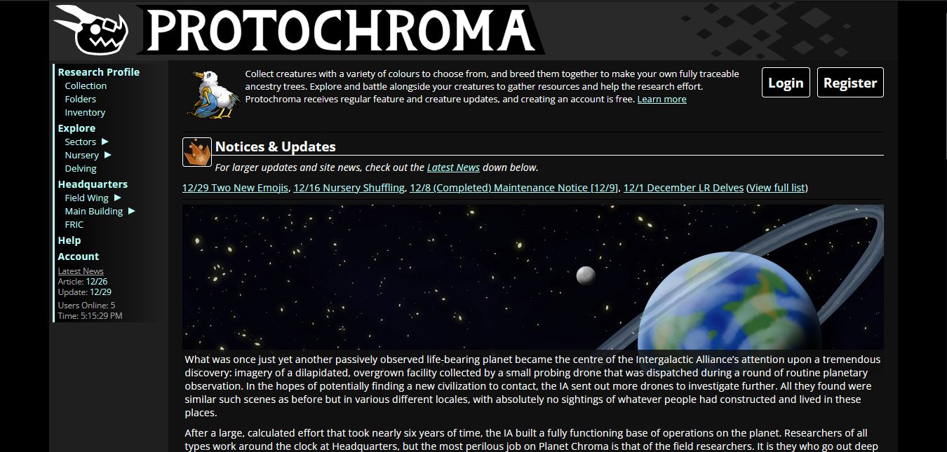 Screenshot of Protochroma Extra Dark + Light Blue Sidebar