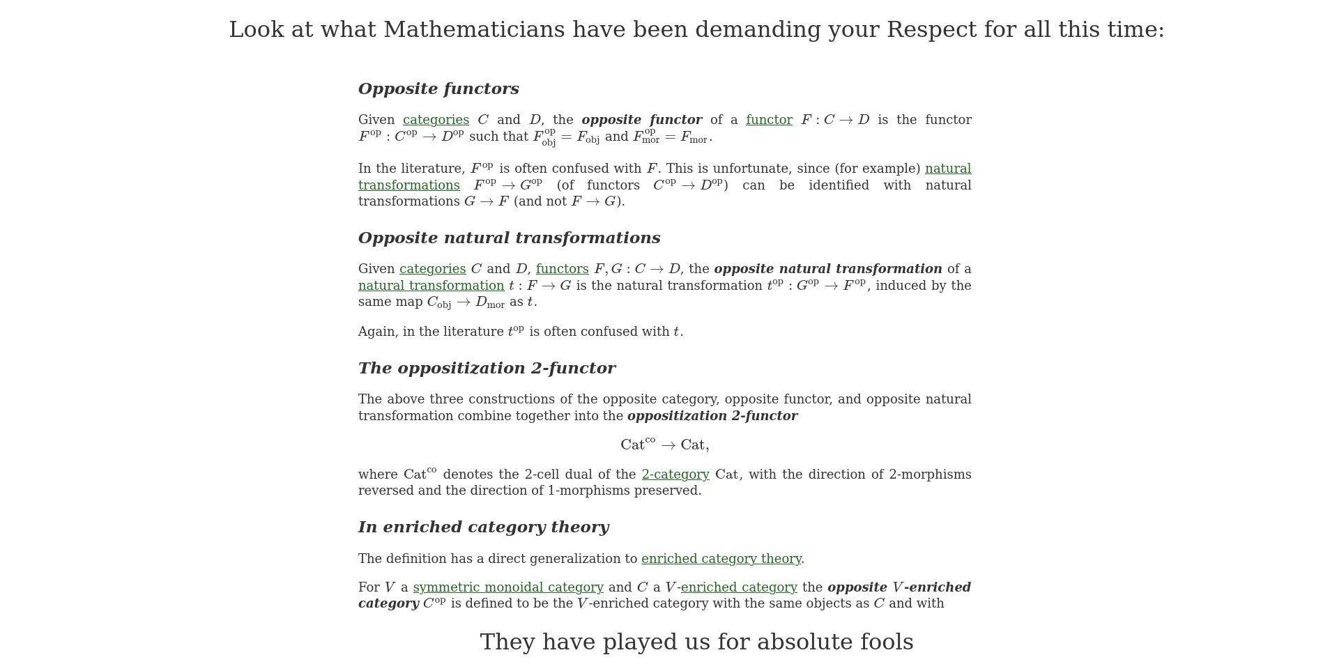 Screenshot of nLab explainer