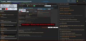Screenshot of Userstyles / Greasy Fork Enhancer Dark-Grey v.239