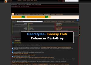 Screenshot of Userstyles / Greasy Fork Enhancer Dark-Grey v.248