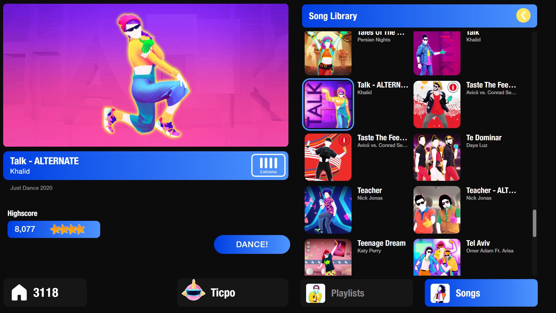 Screenshot of Just Dance Now Revamped! - Dark Mode (Menu Assets Style Required)