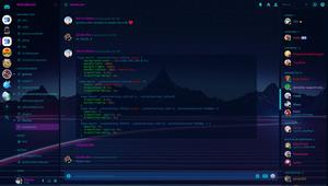 Screenshot of Discord Cyberpunk Neon Transparent