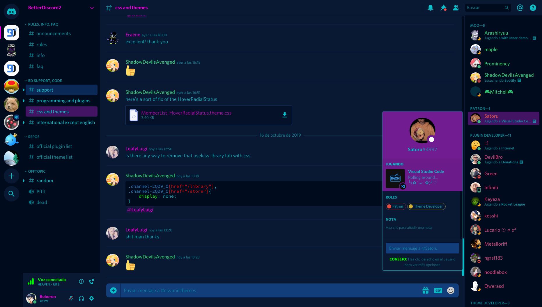 Screenshot of Discord Cyberpunk Neon