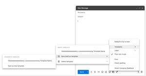 Screenshot of Gmail Templates Menu Expander