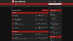 Screenshot of VimeWorld Forum | Dark Red