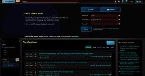 Screenshot of Stack Overflow/Exchange Dark by BamaBraves