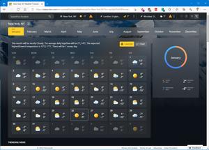 Screenshot of Hide header on MSN Weather