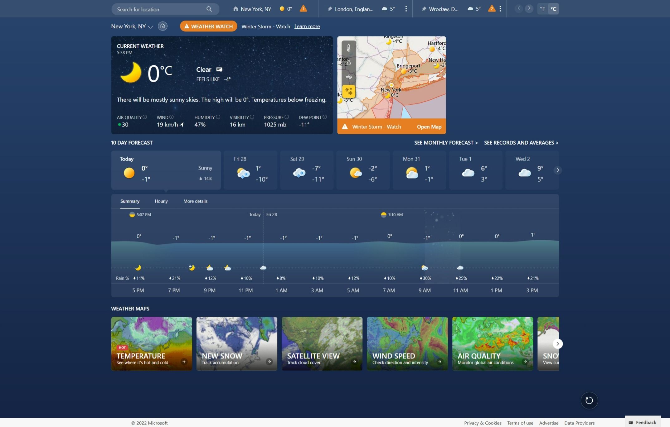 Screenshot of Hide trending news on MSN Weather