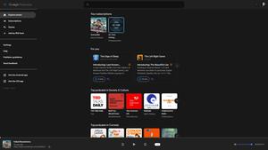 Screenshot of Google Podcasts | Dark