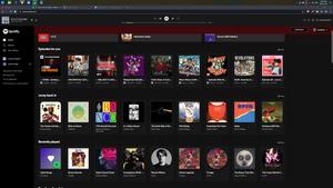 Screenshot of Spotify Player At The Top