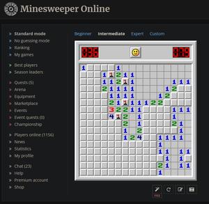 Screenshot of [minesweeper.online] Dark Theme Routine