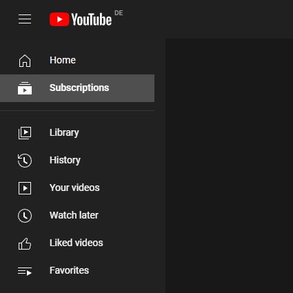 Screenshot of Hide Shorts and Explore in Youtube Sidebar