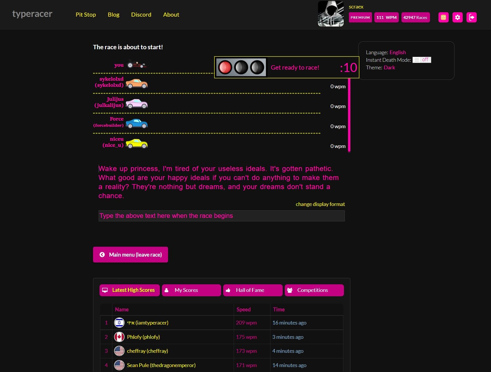 Screenshot of TR: Dark and Pink NEW