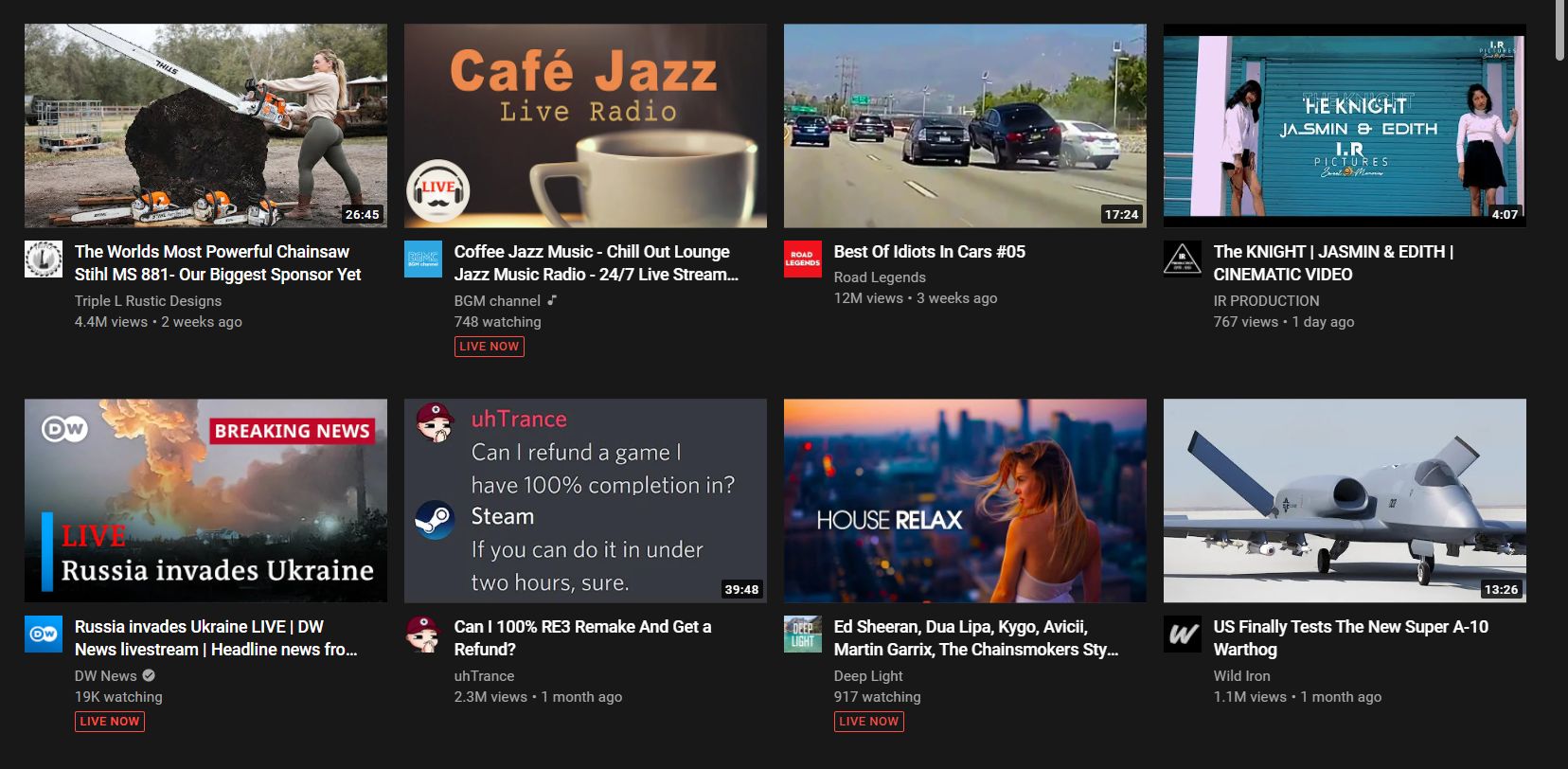 Screenshot of YouTube Square Profile Pictures