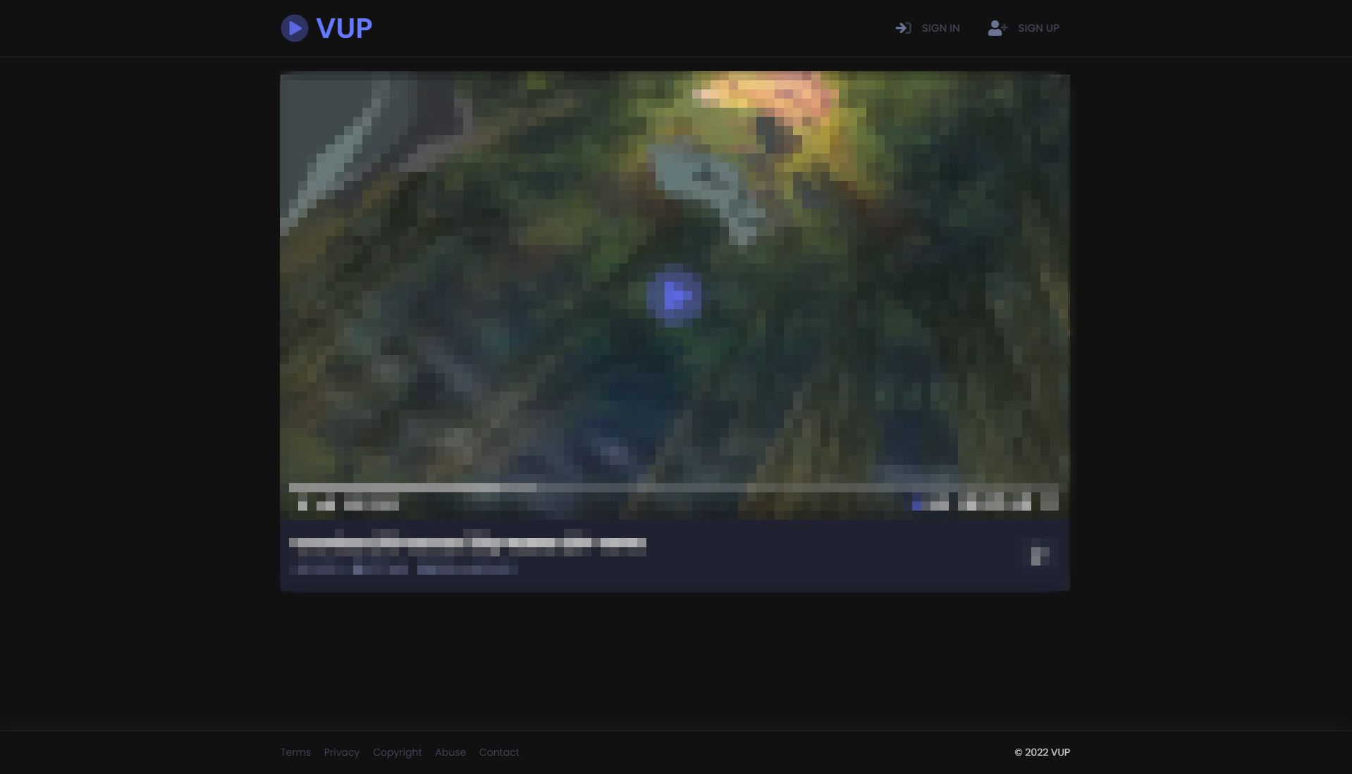 Screenshot of dark vupload