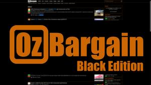 Screenshot of OzBargain Black Edition
