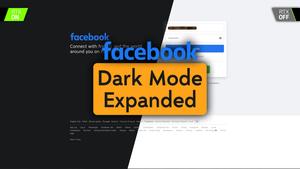 Screenshot of Facebook - Dark Mode Expanded