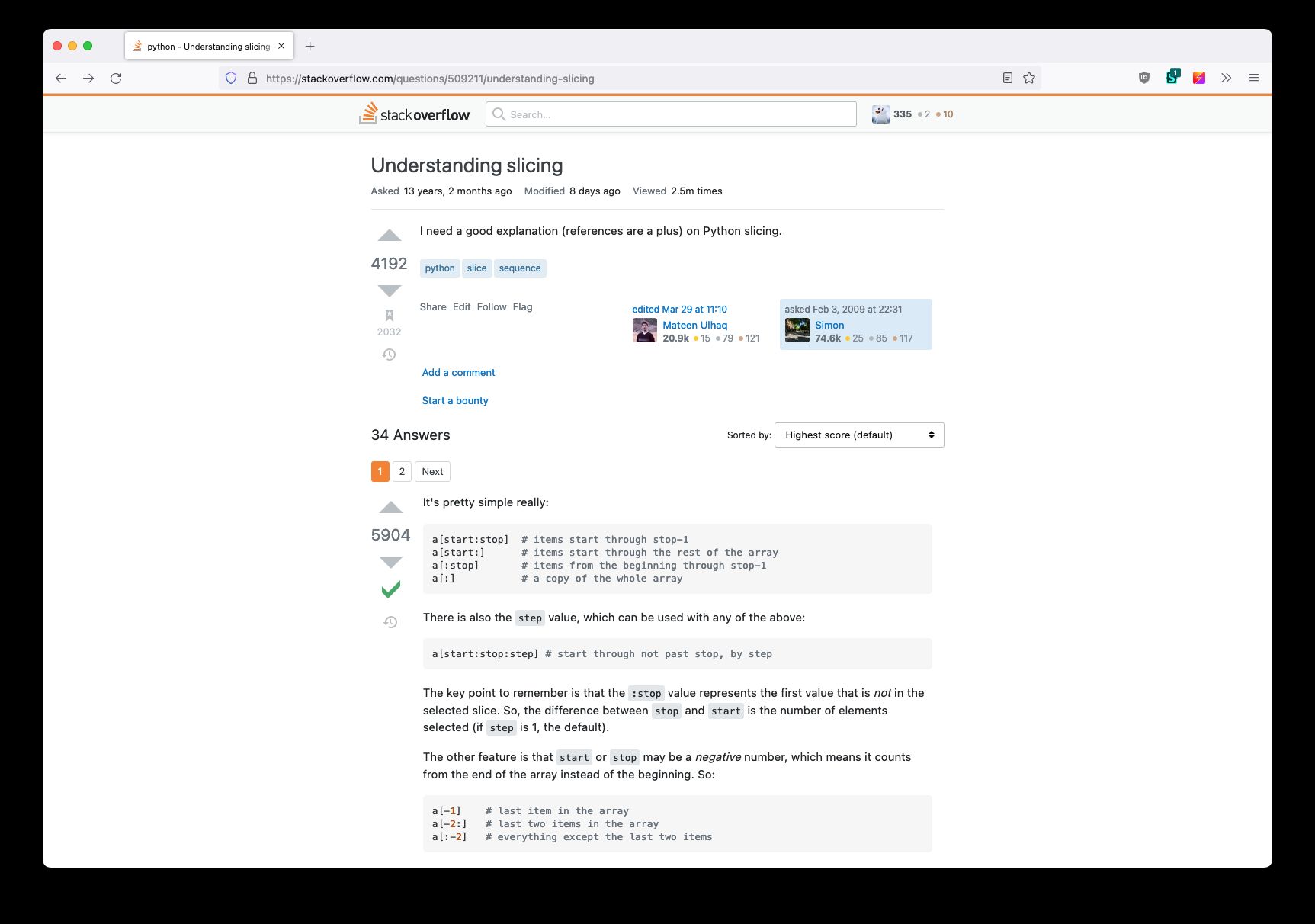 Screenshot of Minimal StackOverflow