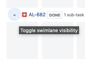 Screenshot of JIRA enlarged swimlane expander