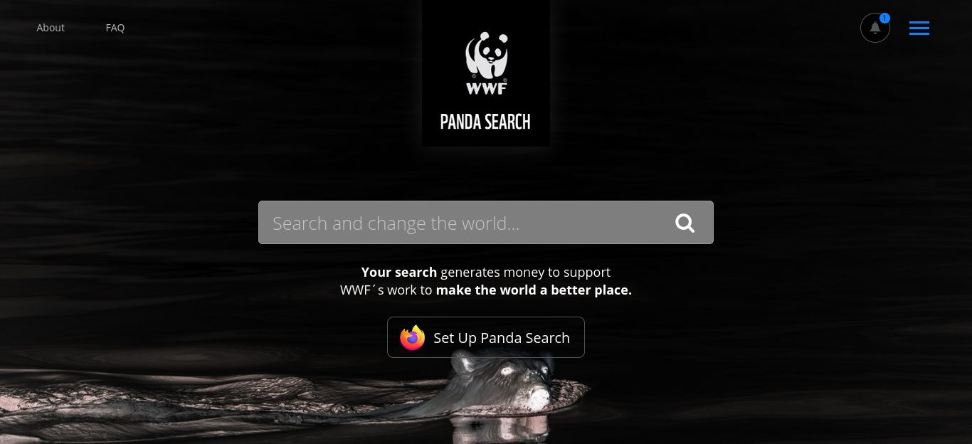 Screenshot of panda-search.org Darker