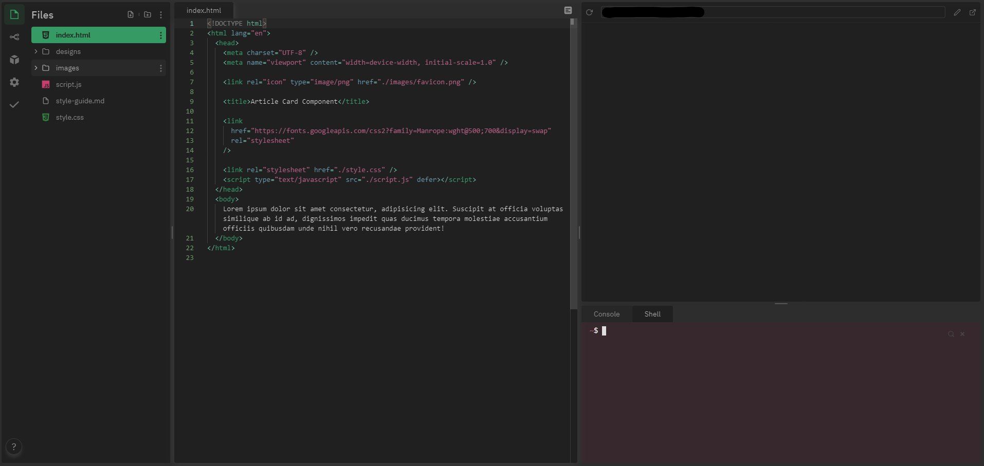 Screenshot of Replit Dark Mode