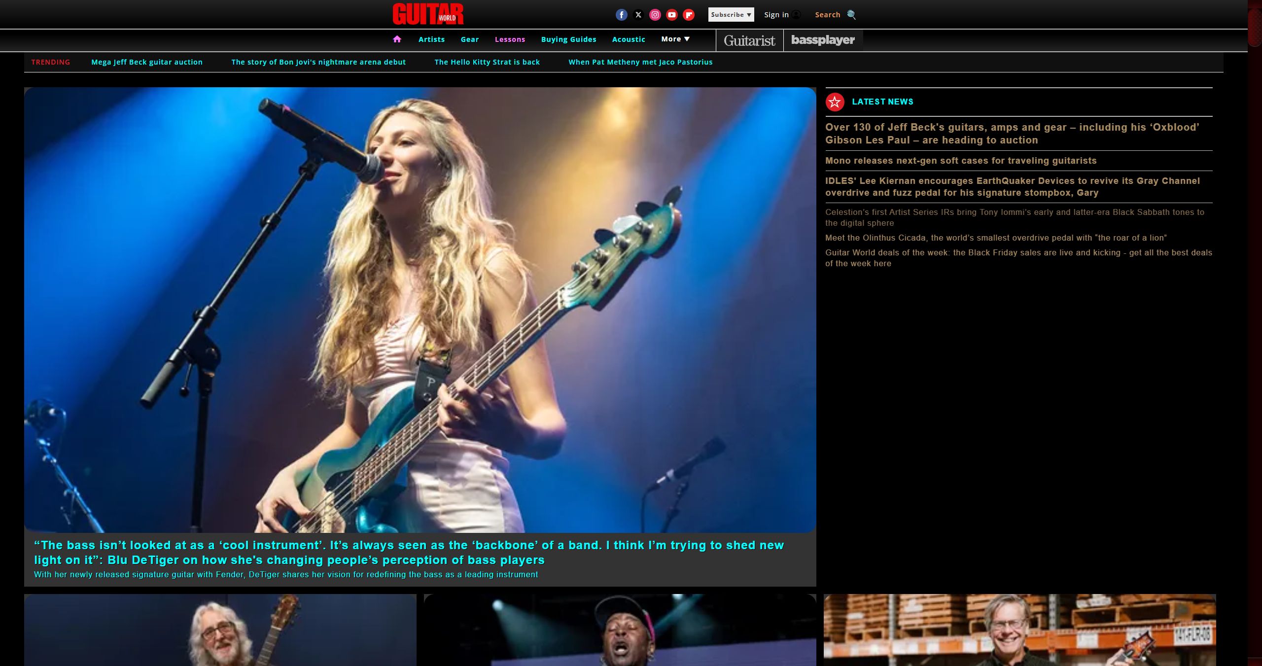 Screenshot of Guitar World