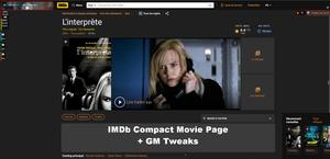 Screenshot of IMDb Compact - Movie Page + GM Tweaks  v.31