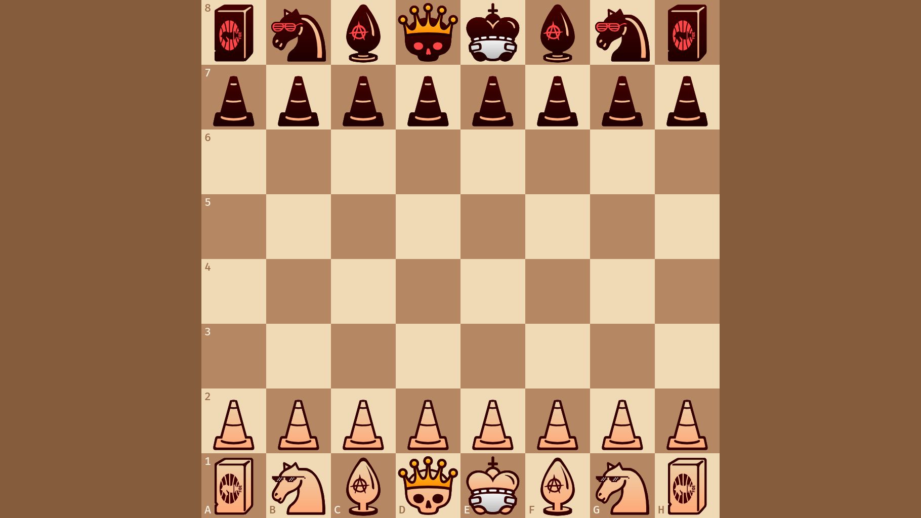 Screenshot of Anarchy Sepia chess.com set