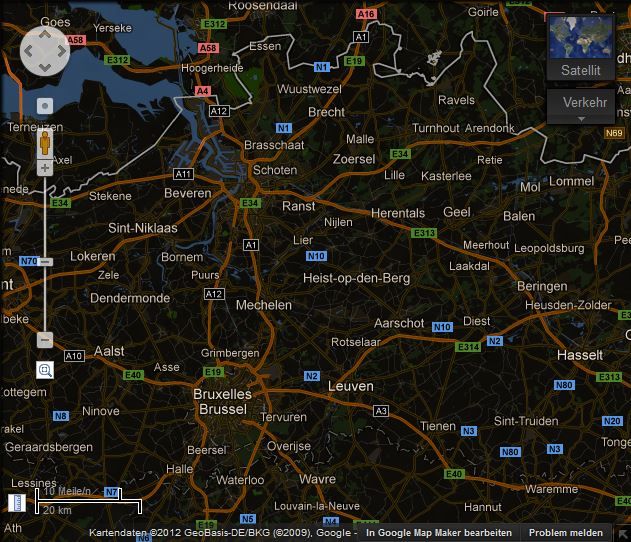 Screenshot of Google Maps Dark Nightmode - invert maps