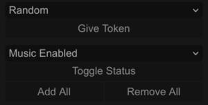 Screenshot of dark theme for token/status panel (old)
