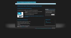 Screenshot of MS Volume Licensing Service Center Darkmode