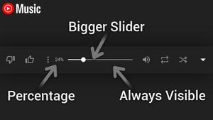 YouTube Music volume slider screenshot