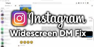 Screenshot of Instagram Widescreen DM Fix