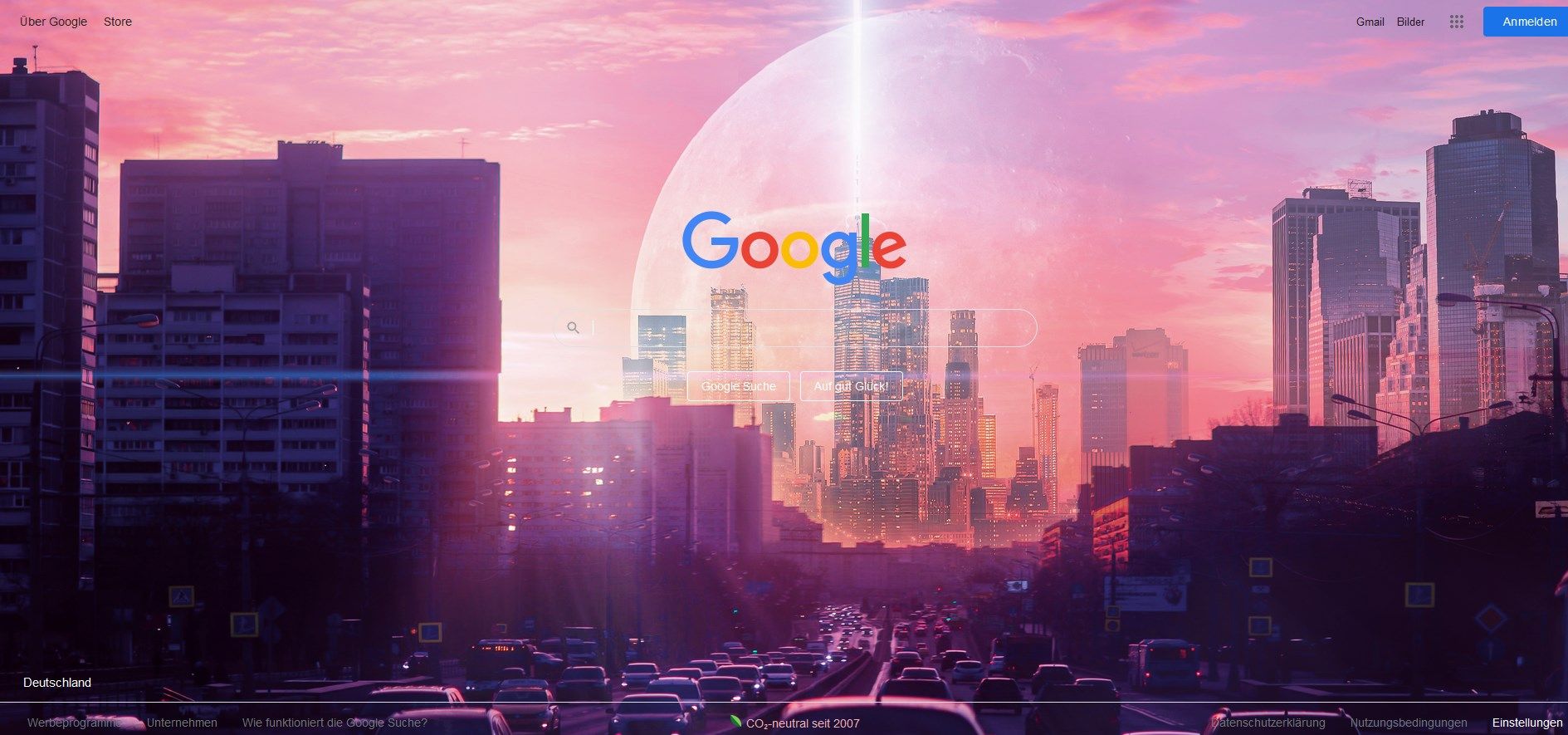 Screenshot of Tokyo Skyline Google background