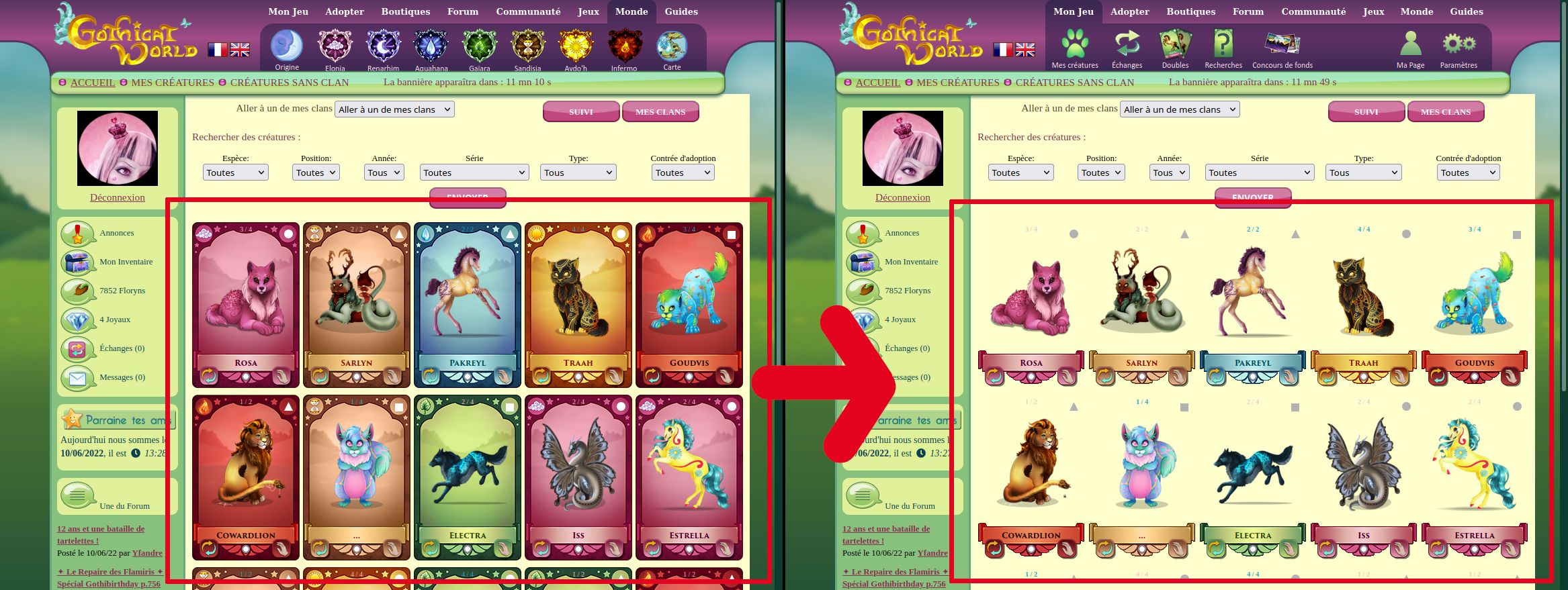 Screenshot of [Tool]Cartes allégées