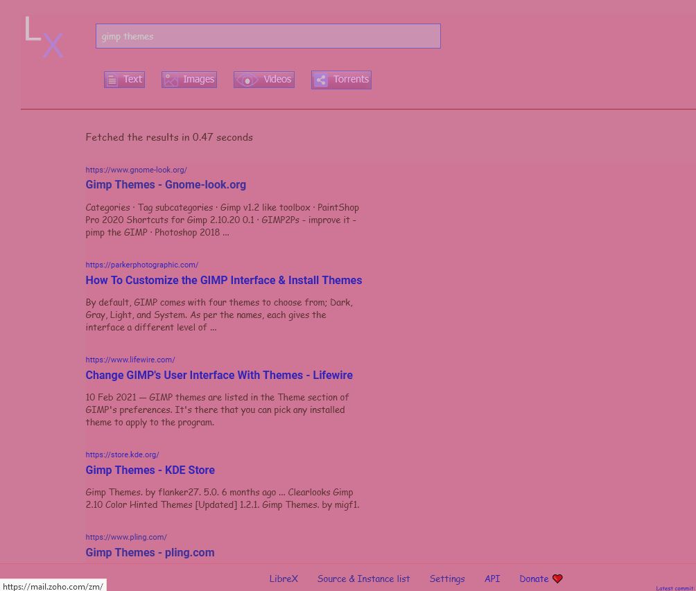 Screenshot of search.davidovski.xyz - (pink)